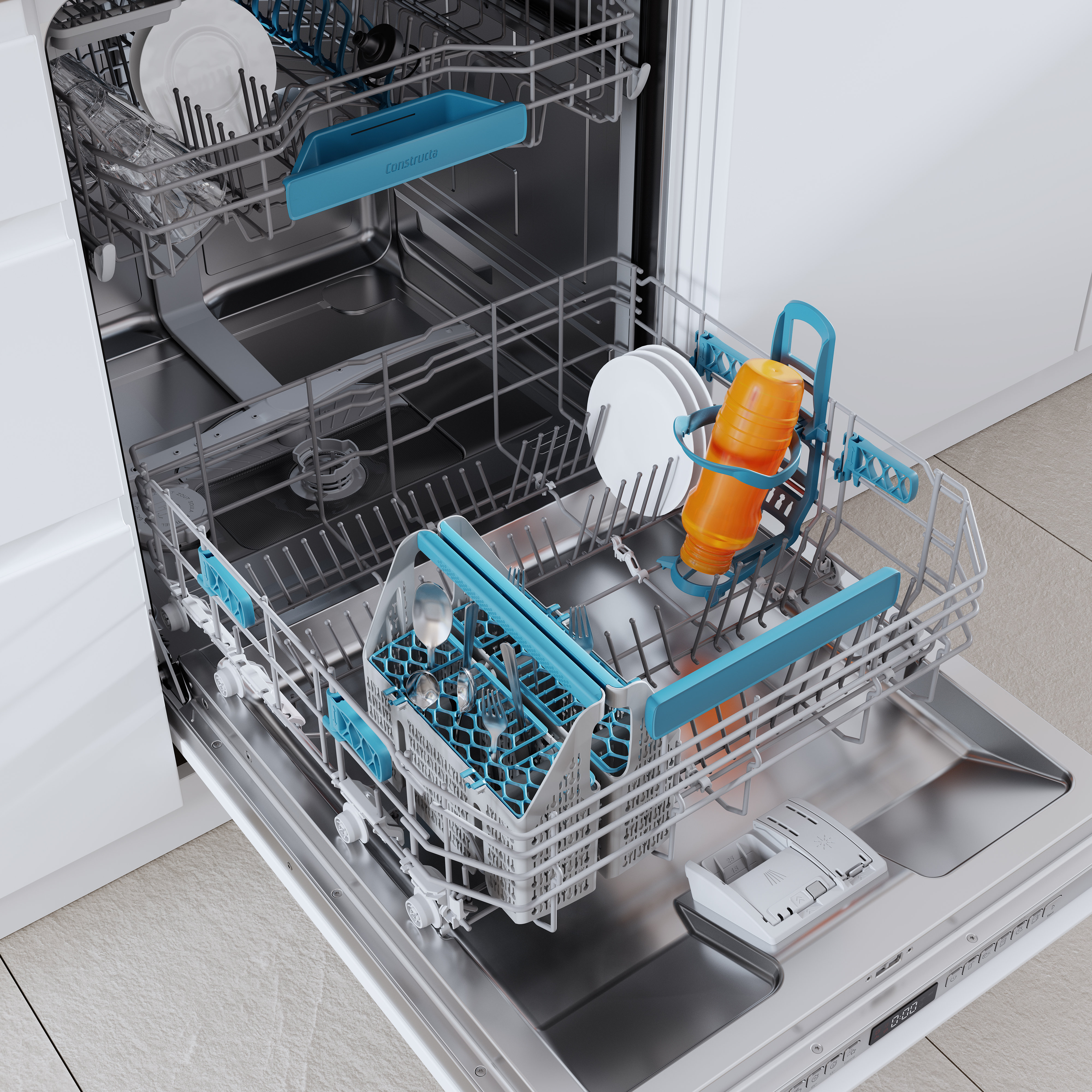 Constructa Geschirrspüler Körbe Haltungen Flaschen